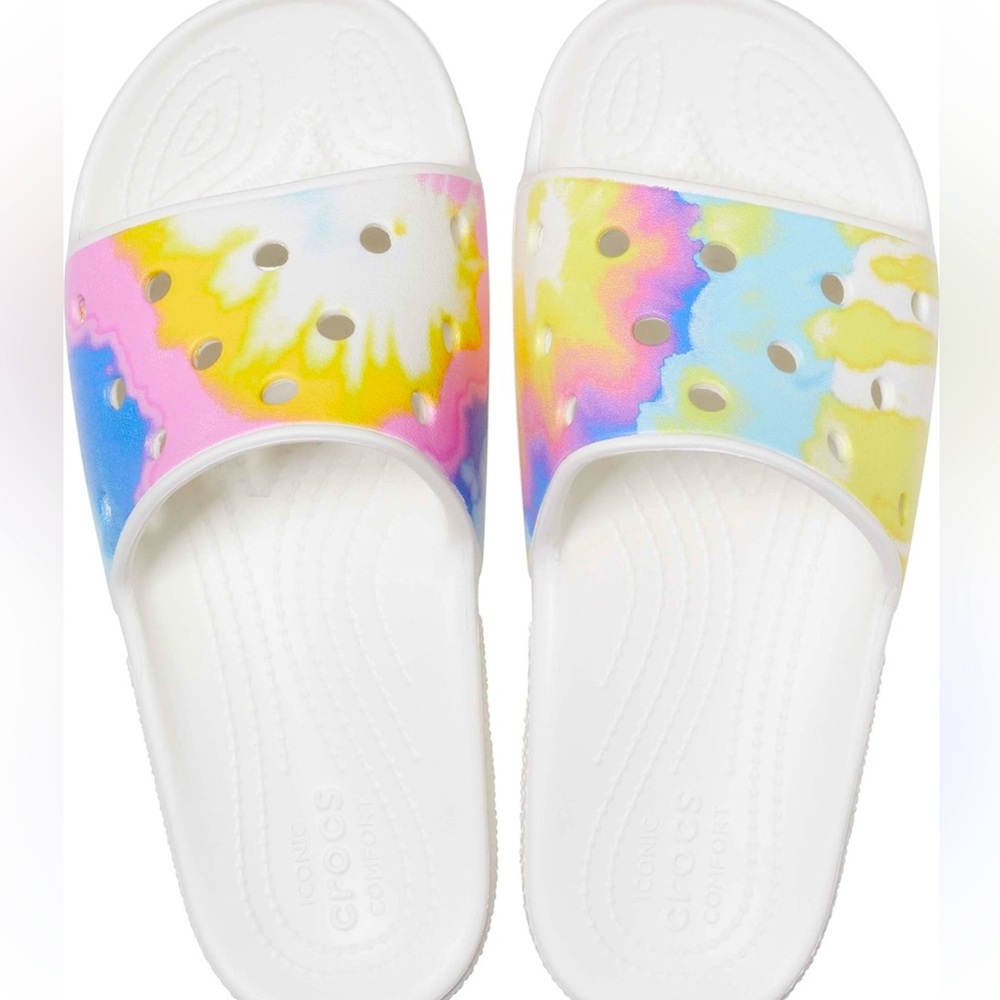 Crocs Classic Tie-Dye Sandals Sz W8